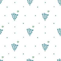 Seamless grape pattern. Doodle vector with grape icons. Vintage grape pattern