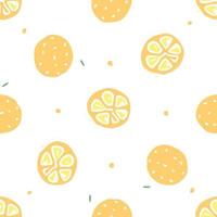 Seamless orange pattern. Colored orange fruit background vector