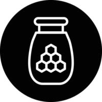 Honey Jar Vector Icon Design