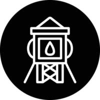 Water Tower Vector Icon Design