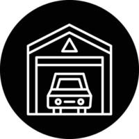 Car Garage Vector Icon Design