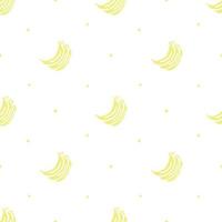 Seamless banana pattern. Doodle banana background vector