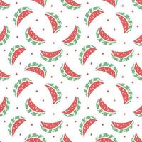 seamless watermelon pattern. vector doodle illustration with watermelon. pattern with watermelon