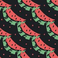 seamless watermelon pattern. vector doodle illustration with watermelon. pattern with watermelon