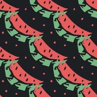 seamless watermelon pattern. vector doodle illustration with watermelon. pattern with watermelon