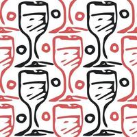 seamless wine pattern. vector doodle illustration with wine. pattern with wine