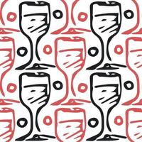 seamless wine pattern. vector doodle illustration with wine. pattern with wine