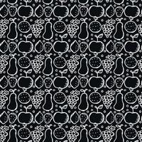 Seamless fruit pattern. doodle background with fruit icons. Fruit background vector
