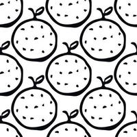 Seamless orange pattern. orange fruit background vector