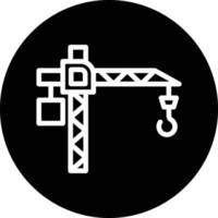 Tower Crane Vector Icon Design