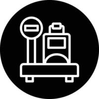 Luggage Scale Vector Icon Design