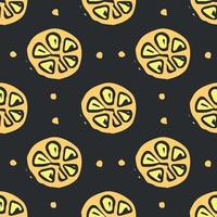 Seamless orange pattern. Colored orange fruit background vector