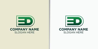 letter e and d logo design vector, alphabet logo concept vector