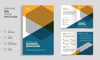 Corporate business brochure template layout design, creative business brochure, professional business profile design, corporate company profile, annual report, editable template layout. vector