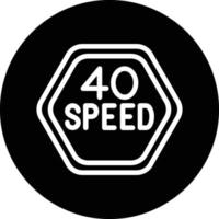 40 Speed Limit Vector Icon Design