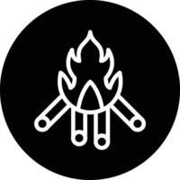 Campfire Vector Icon Design
