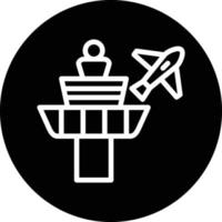 Control Tower Vector Icon Design