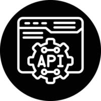 diseño de icono de vector de API