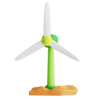 3d icoon wind energie geïsoleerd Aan de transparant achtergrond png