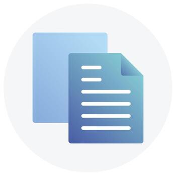 Gradient color icon for documents. vector