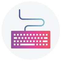 Gradient color icon for keyboard. vector