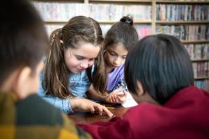 A group of students from an international school that promotes creativity photo