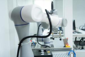 Robot hand technology that has been used in the most popular applications in all industries. photo