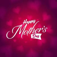 Stylish text Happy Mothers Day on Red Heart Shape Background. vector