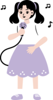 cartone animato personaggio cantando illustrazione png