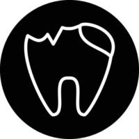 Tooth Decayed Vector Icon Design