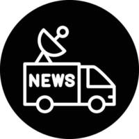 Noticias camioneta vector icono diseño