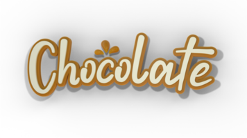 3d font choklad png