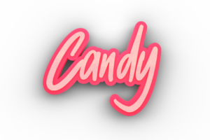 3D FONT CANDY PINK png