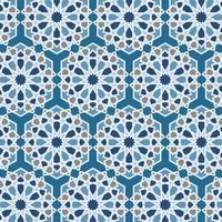 Vector blue color islamic abstract pattern