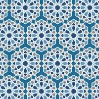 Vector blue color islamic abstract pattern