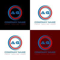 diseño creativo del logotipo de la letra ag. ag diseño único. vector
