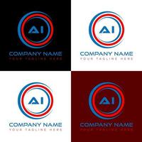 diseño creativo del logotipo de la letra ai. ai diseño único. vector