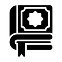 Quran Glyph Style Icon vector