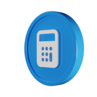 Calculator Business Icon 3D Render Illustration png