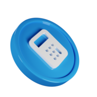 Calculator Business Icon 3D Render Illustration png