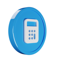 Calculator Business Icon 3D Render Illustration png