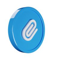 paperclip bedrijf icoon 3d geven illustratie png