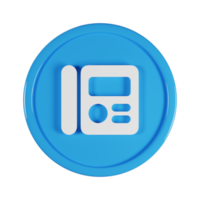 Phone Intercom Business Icon 3D Render Illustration png