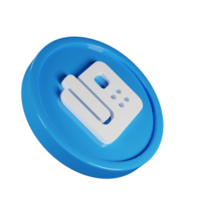 Phone Office Business Icon 3D Render Illustration png