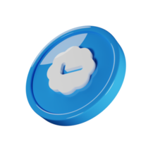 badge vérifier affaires icône 3d rendre illustration png