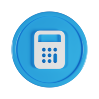 calculatrice affaires icône 3d rendre illustration png