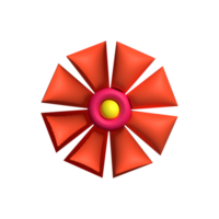 3D flower isolated png