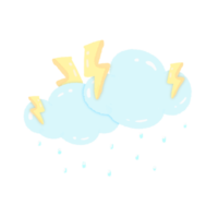 Cute clouds after rain stationary sticker png