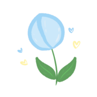 Cute tulips after rain stationary sticker png