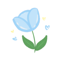 Cute tulips after rain stationary sticker png